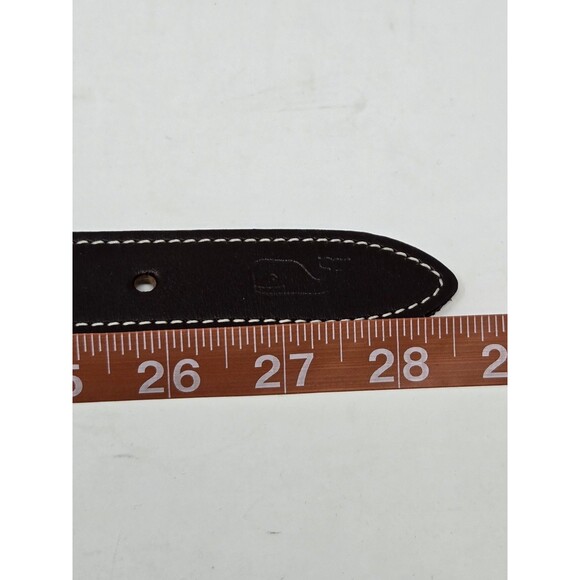 VINEYARD VINES FABRIC & LEATHER BELT KIDS YOUTH UNISEX OS SAILBOATS BLUE BROWN - Picture 11 of 12